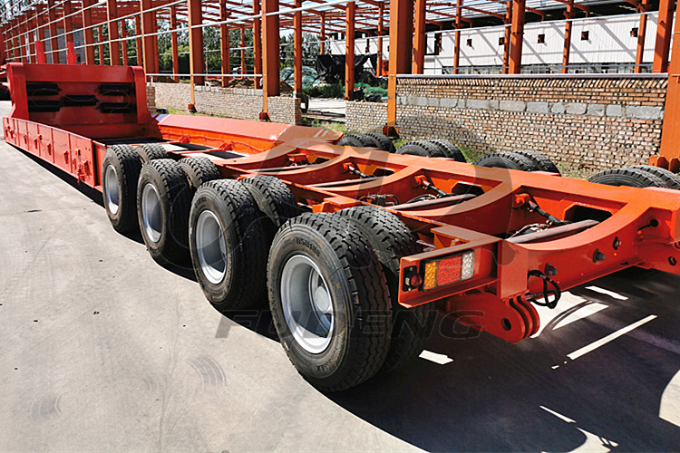 4 axles 80tons steel coil transport lowbed trailer for sale