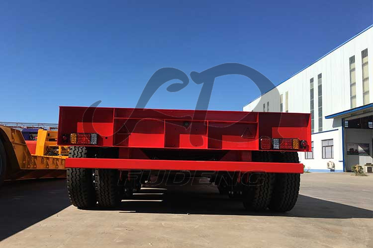 Front Loading Lowboy Trailer With Wood Floor