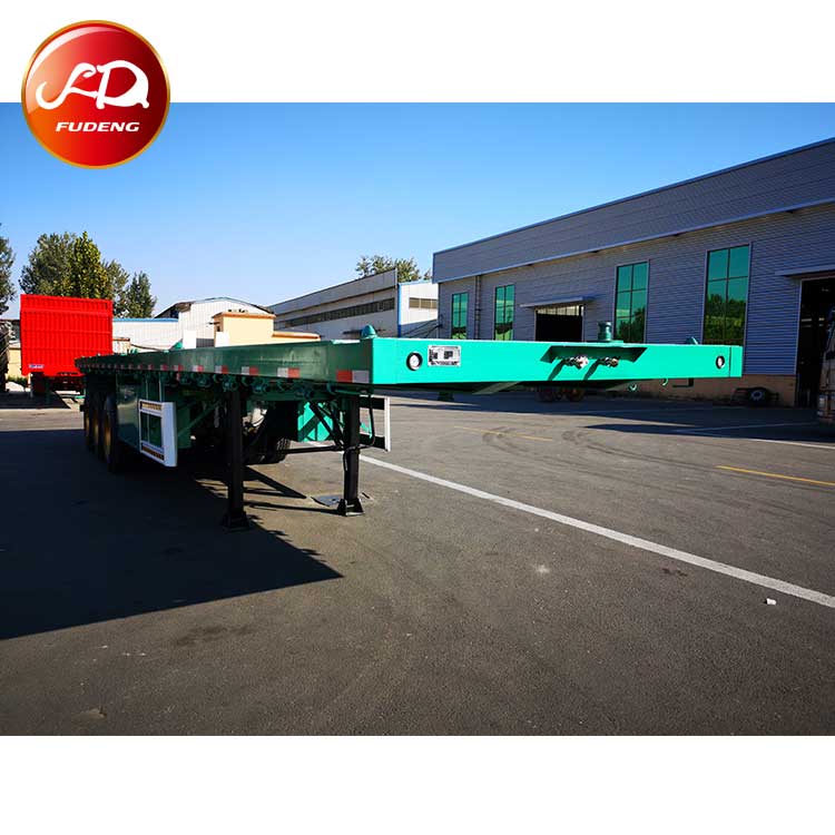 Hot sale Chinese 3 axles 40ft flatbed trailer manufactures