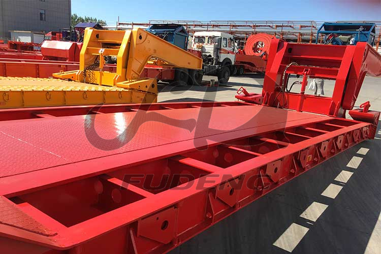 Front Loading Lowboy Trailer With Wood Floor
